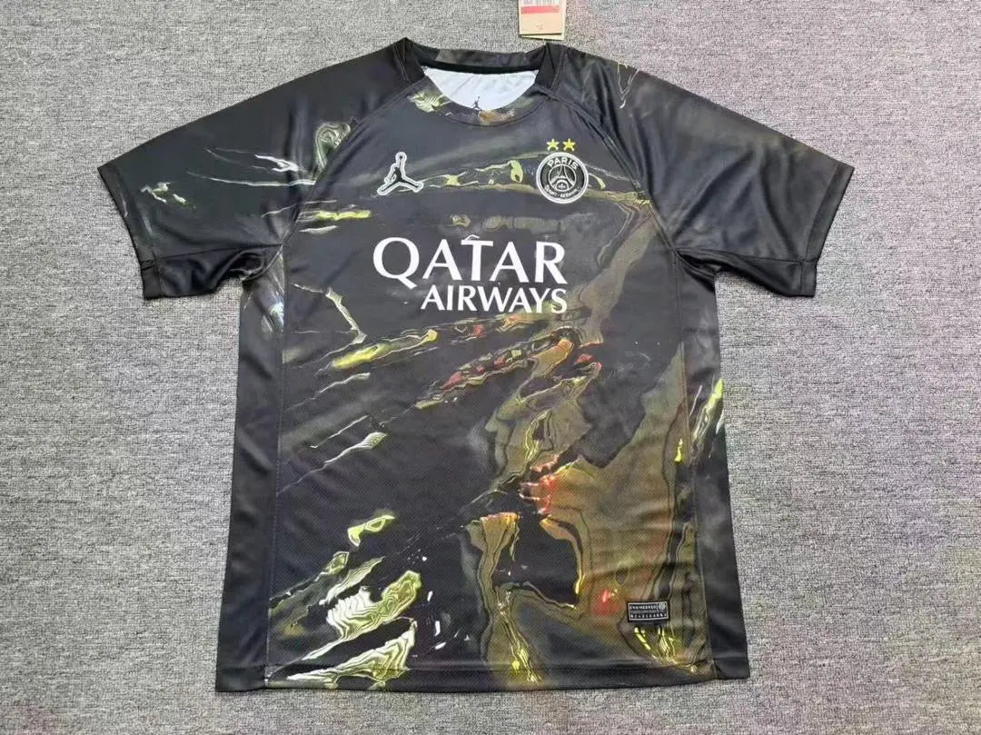Maillot PSG 2 Étoiles Champions d’Europe 2025 – Noir