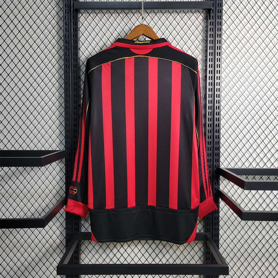 AC MILAN - MAILLOT DOMICILE MANCHES LONGUES RETRO 06/07