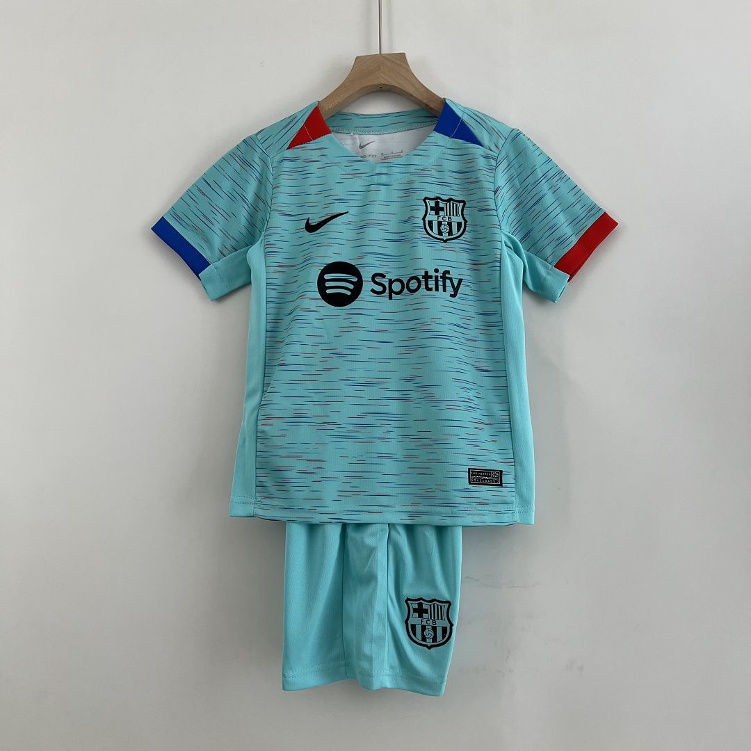 FC BARCELONE - ENSEMBLE ENFANT EXTÉRIEUR THIRD 23/24