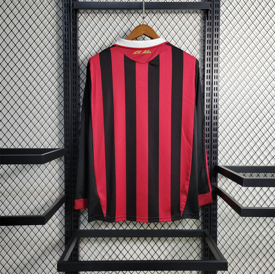 AC MILAN - MAILLOT DOMICILE MANCHES LONGUES RETRO 09/10