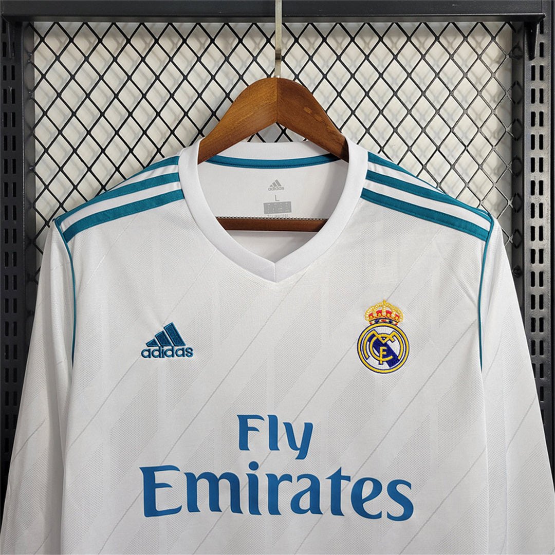 REAL MADRID - MAILLOT DOMICILE MANCHES LONGUES RETRO 17/18