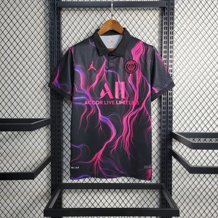 Maillot PSG spécial édition noir rose 23/24