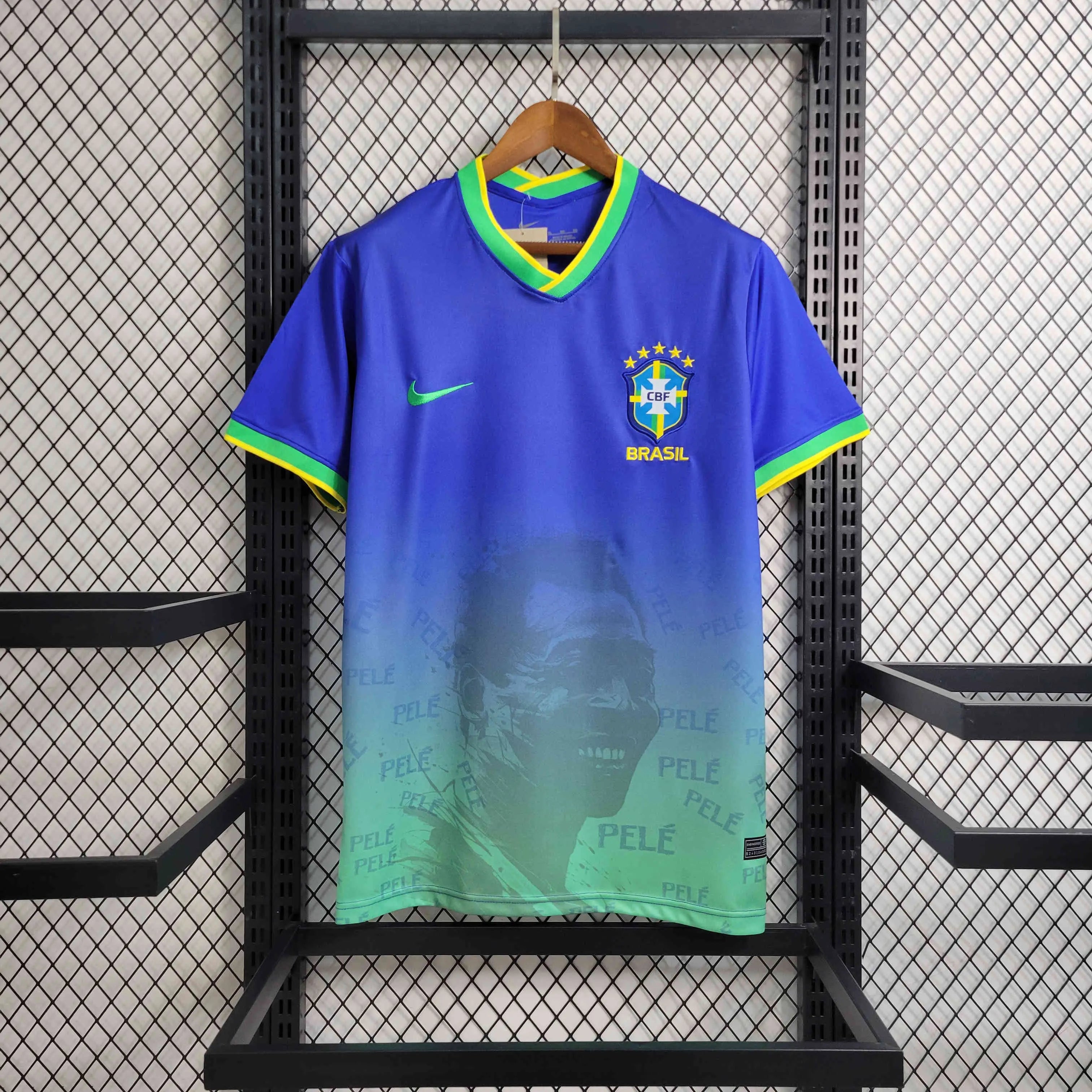 Maillot Brésil Pelé commémorative Bleu