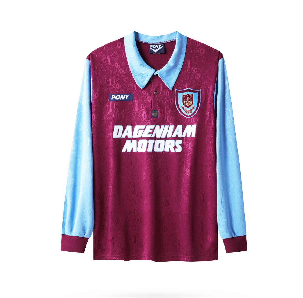 WEST HAM - MAILLOT DOMICILE MANCHES LONGUES 1995/96