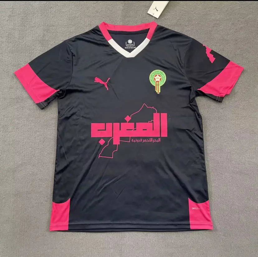 Maillot Maroc 24/25 Noire/Rose