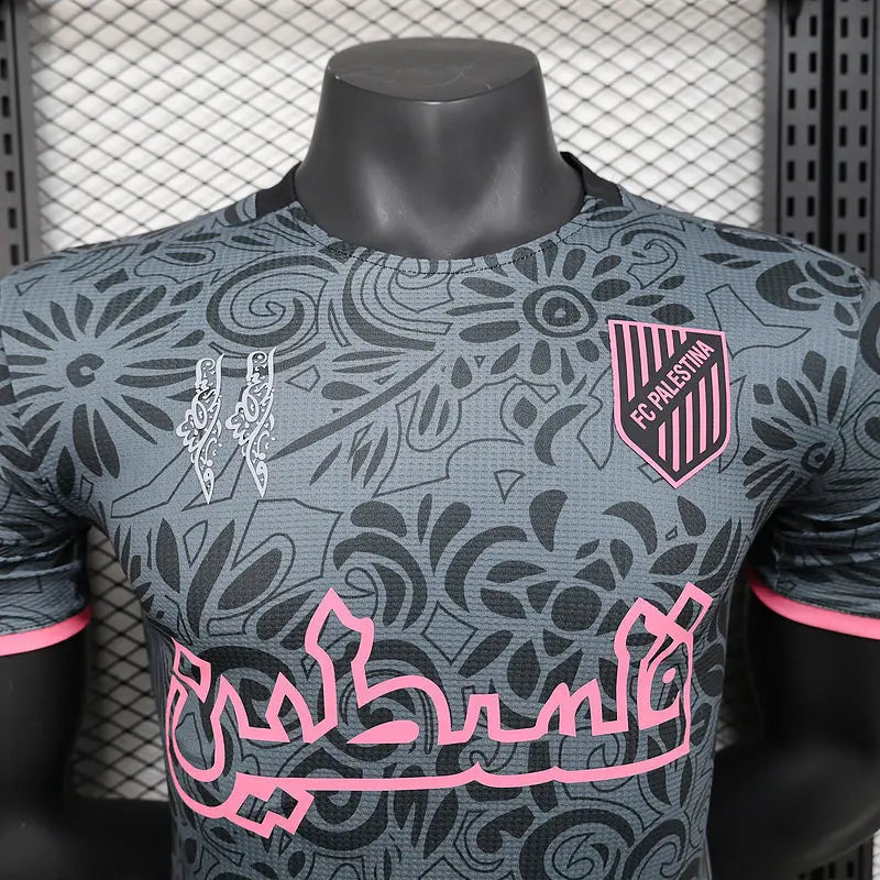 2024 Maillot Adulte - Rose/Noir Palestine