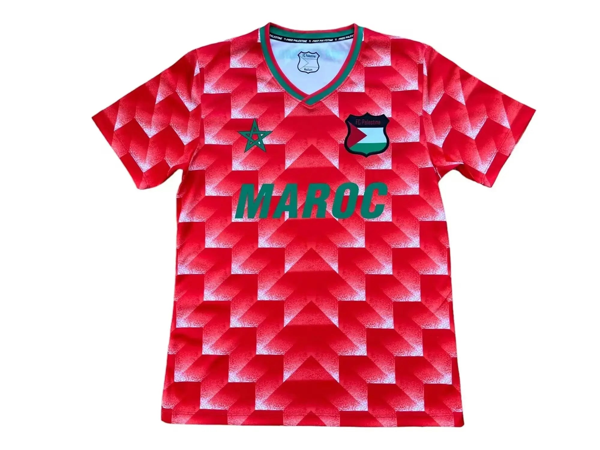 2024 Maillot Adulte PALESTINE Rouge SPÉCIALE Maroc