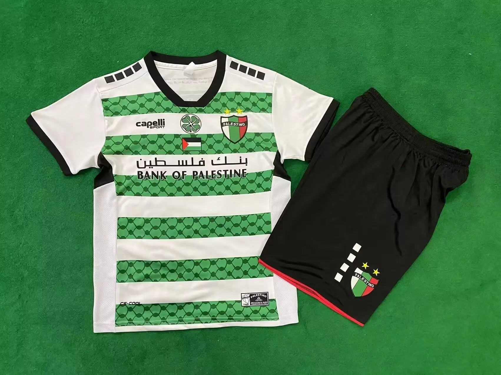24/25 Ensemble Enfant PALESTINE SPÉCIALE Vert/Blanc