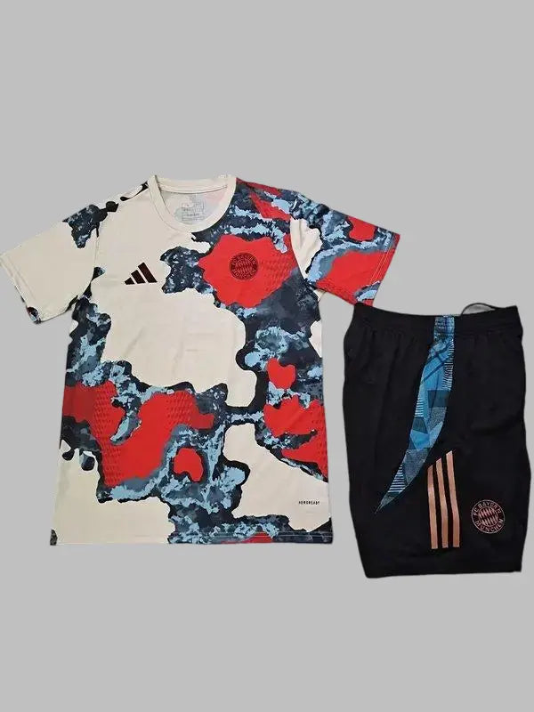 24/25 Maillot d’échauffement FC BAYERN Rouge/Bleu