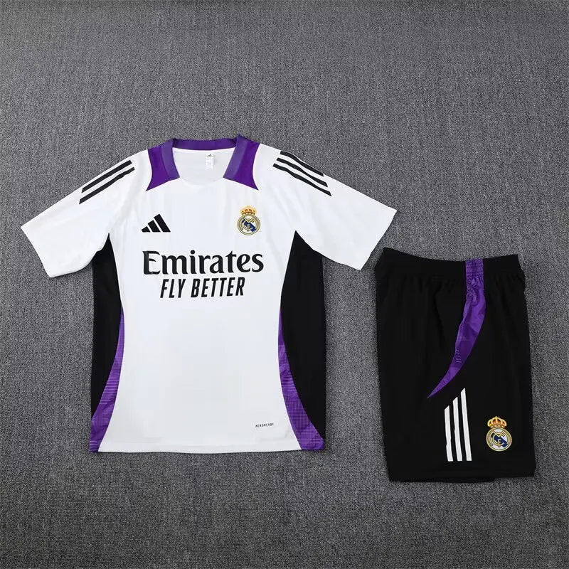 24/25 Ensemble d’entraînement REAL MADRID Blanc/Violet/Noir
