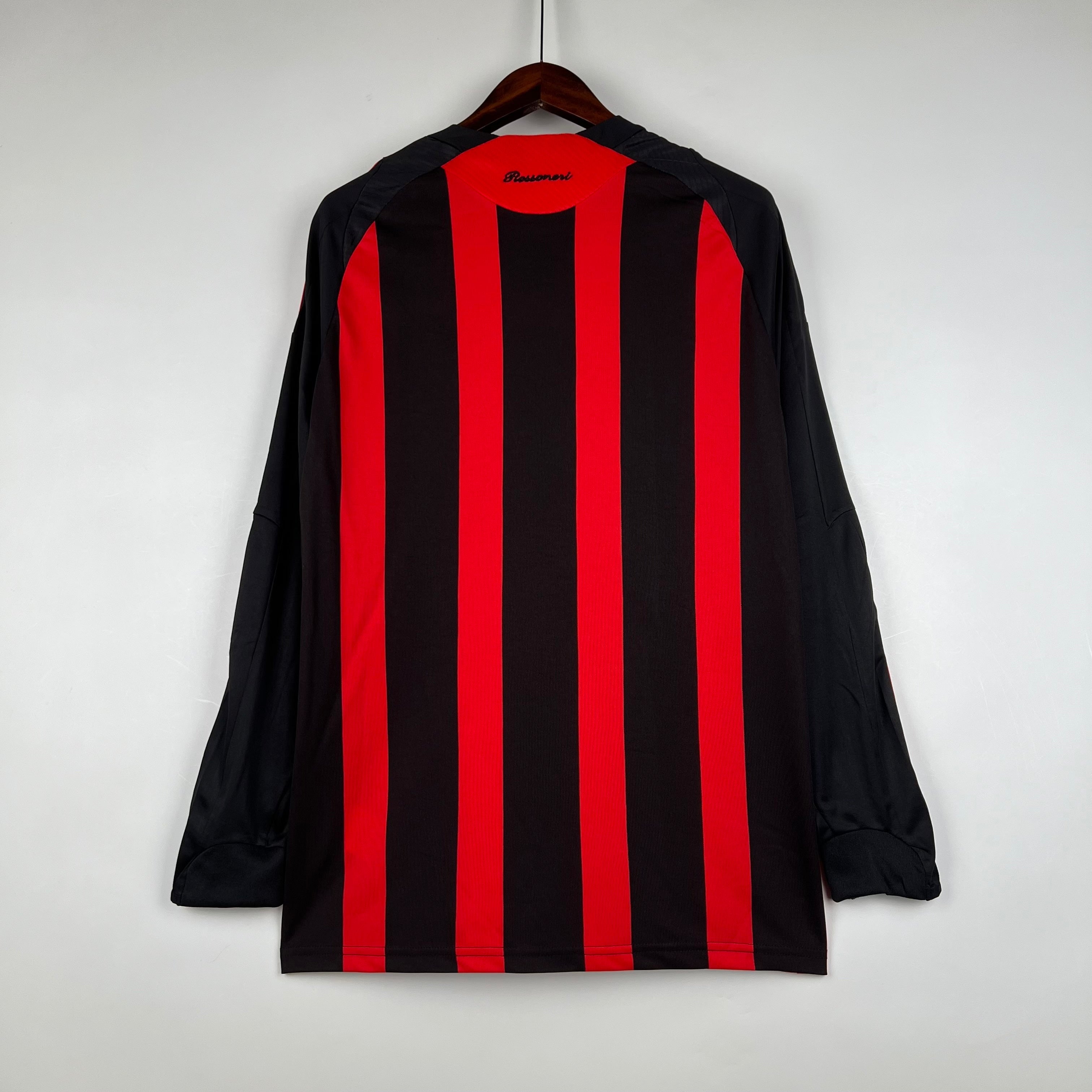AC MILAN - HOME LONG SLEEVE RETRO JERSEY 08/09
