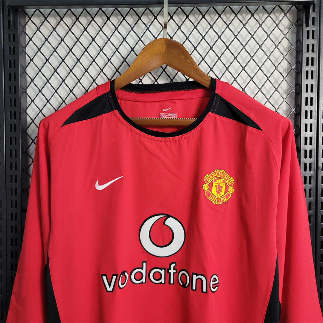 MANCHESTER UNITED - MAILLOT DOMICILE MANCHES LONGUES RETRO 02/04