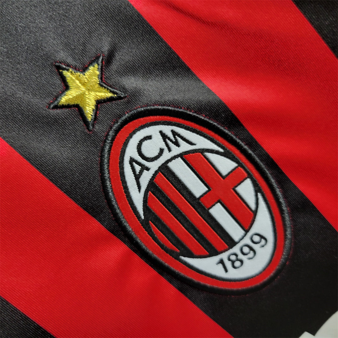 AC MILAN - MAILLOT DOMICILE MANCHES LONGUES RETRO 06/07