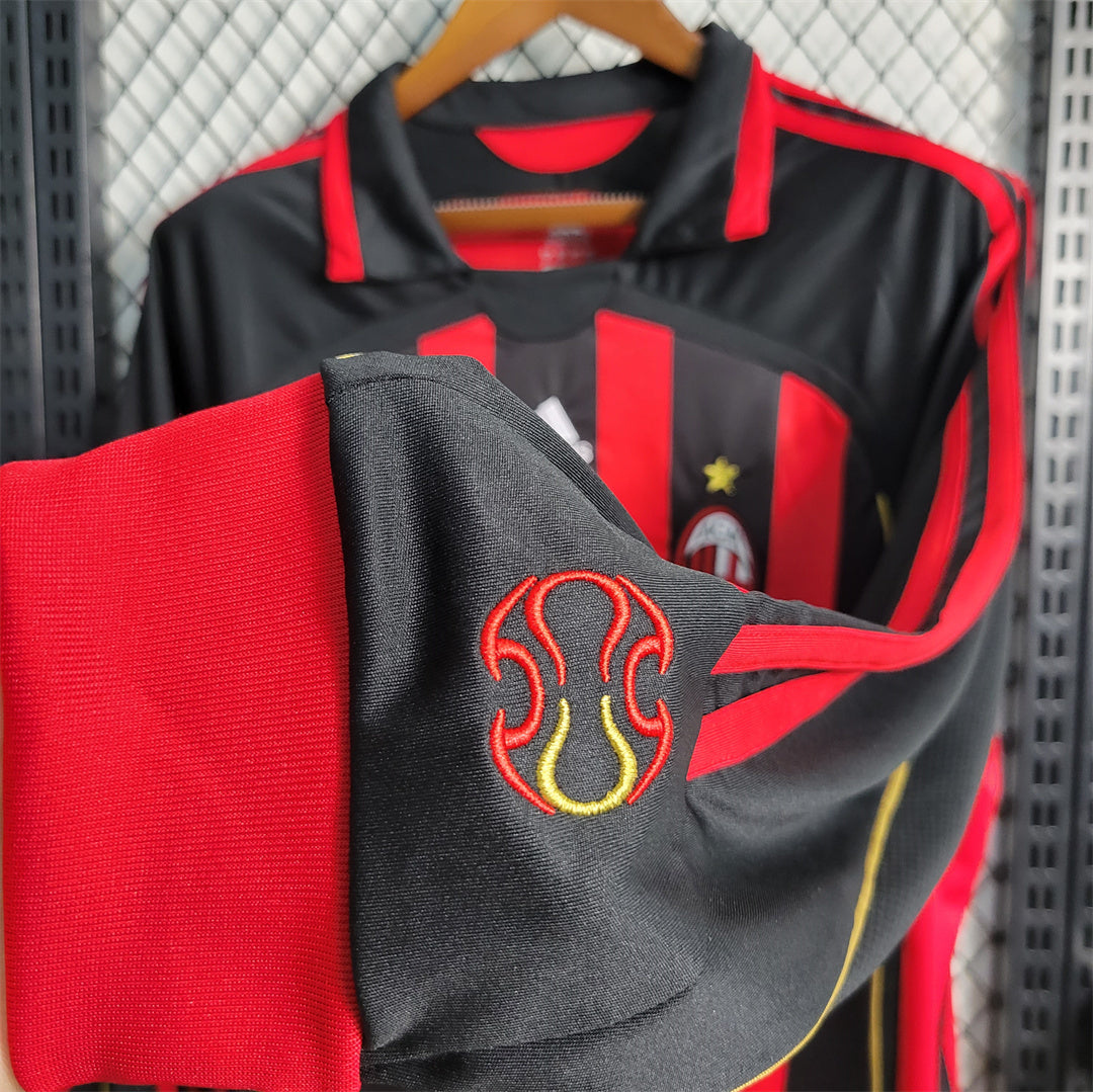 AC MILAN - MAILLOT DOMICILE MANCHES LONGUES RETRO 06/07