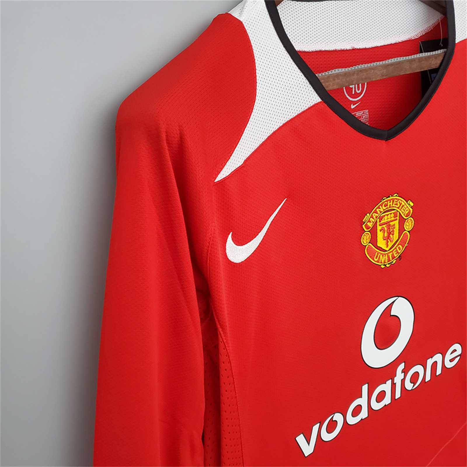 MANCHESTER UNITED - MAILLOT DOMICILE MANCHES LONGUES RETRO 04/06