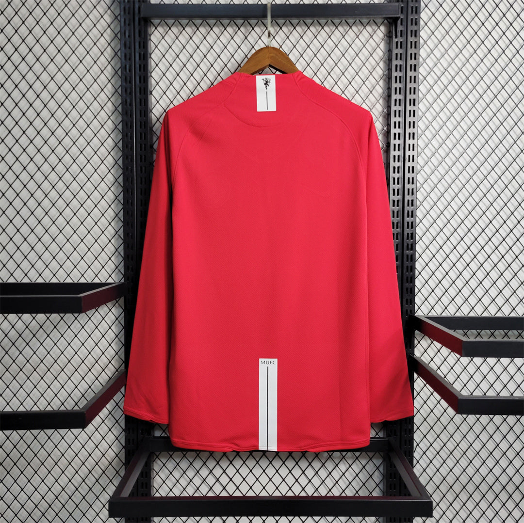 MANCHESTER UNITED - LONG SLEEVE HOME SHIRT RETRO 07/08